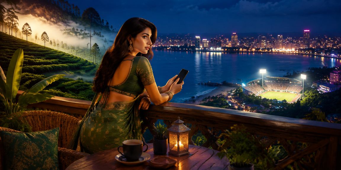 সেন্ট মার্টিনে চা বাগানে বসে মোবাইলে ক্যাসিনো গেম উপভোগ